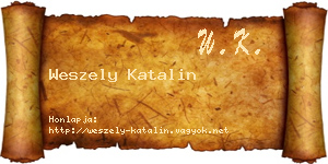Weszely Katalin névjegykártya